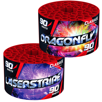 Laserstripe + Dragonfly vuurwerk